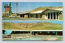 Postcard Ponderosa Motor Inn Motel Restaurant Alpine TX Vintage 1964 Sign Pool picture