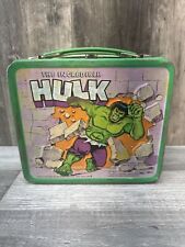 1978 THE INCREDIBLE HULK  Marvel Metal Lunch Box Aladdin. No Thermos Vintage USA picture