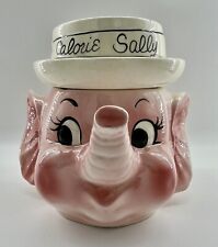 RARE 1960’s Deforest Of California Calorie Sally Pink Elephant Cookie Jar picture