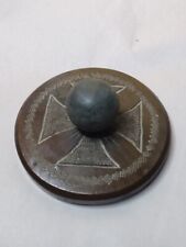 Antique German Napoleonic Cannon Ball Iron Cross Paperweight  picture