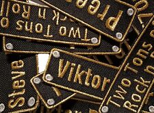Personalised Name Embroidered Patches Sew Iron On Hook&Loop Badge Biker Applique picture