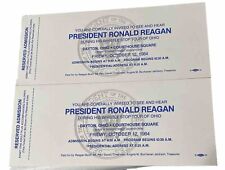 Vintage Lot 2 Tickets For President Reagan’s Dayton Ohio Whistle Stop Tour. 84’ picture