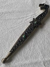 Vintage Caucasian Handmade Georgian Silver Nielo Dagger Kinjal, Star Of David picture