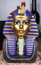 Ancient Egyptian 9 Inch Height King Tut Burial Mask Bust Figurine Resin Statue picture