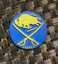 VINTAGE NHL HOCKEY BUFFALO SABRES TEAM LOGO COLLECTIBLE RUBBER MAGNET RARE * picture