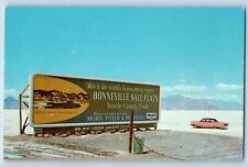 Salt Lake Desert Utah Postcard Bonneville Salt Flats Deserts Tooele County c1960 picture
