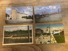 Riga Latvia Antique 1897's vintage postcards Alexander Blvd Friedhof Das Schloss picture