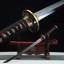 Dragon 30'' Red Wakizashi Clay Tempered T10 Steel Japanese Samurai Sword Sharp picture