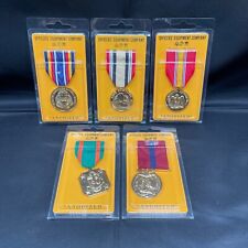 Lot Of 5 OEC Anodized US Navy & Marine Corps Medals Lot Brass Gold Like Finish picture