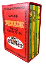 Rare Vintage The Walt Disney Parade Fun Fact Fantasy Fiction Book Set of 4 1970 picture