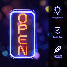 'OPEN' Silicone Neon Sign Light LED Business Sign Blue & Red 16