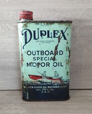 Vintage Duplex Outboard Special Motor Oil 1 Qt. Quaker State Fishing Boat Advert picture