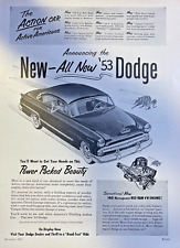 Magazine Advertisement 1953 Dodge A Power Packed Beauty picture