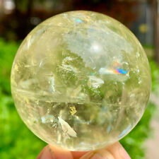 168G Natural Rainbow Citrine Quartz Crystal Sphere Mineral Energy Healing Ball picture