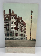 Postcard Washington Tacoma Hotel Totem Pole Topped By Eagle Antique 1908 picture