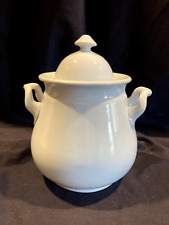 Antique Ironstone China Wedgwood & Co Oversized Sugar Bowl Handles picture