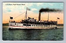 Puget Sound, S.S. Flyer, Scenic, Vintage Postcard picture