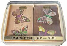Vtg Congress Bridge Playing Cards Double Deck Factory Sealed Cel-U-Tone picture