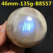 B8557-46mm-135g Natural Moonstone and Sunstone Crystal Sphere Healing picture