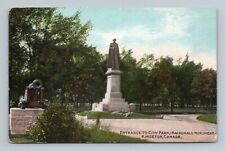 Sir John MacDonald Monument Entrance to City Park Kingston Ontario Old Postcard picture