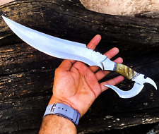 Handmade Hunting Knife - Custom  J2 Steel Bowie Knife Ram Horn Handle & Sheath picture