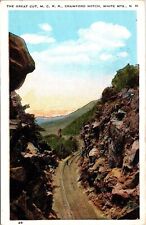 Crawford Notch White Mountains New Hampshire Great Cut Scenic WB Postcard picture