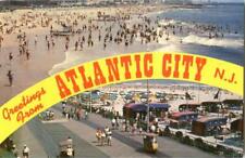 Greetings From Atlantic City,NJ New Jersey Jack Freeman Chrome Postcard Vintage picture