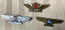 Vintage United - Eastern - Northwest Airlines Logo Plastic Flight Wings Pins picture
