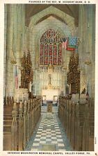 Postcard PA Valley Forge Washington Chapel Interior White Border Old PC H9451 picture