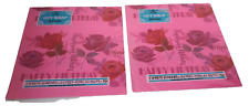 Vintage 2-Packs HY-SIL Gift Wrap Wrapping Paper 2 Sheets Happy Birthday Roses picture