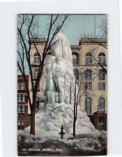 Postcard Ice Fountain Washington Boulevard Detroit Michigan USA North America picture