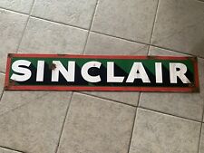Antique Style Barn Find Look Sinclair Dino Dealer Gasoline Sales Service Sign picture