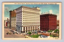 Youngstown OH-Ohio, Central Square, Advertisement, Vintage c1940 Postcard picture