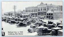 LORDSBURG , NM New Mexico ~ RAILROAD AVE. Street Scene in 1926 - 1950s Postcard picture