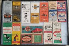 13 MATCHBOOK COVERS WITH DISPLAY CASE GAS & OIL 1930s Thru 1960s picture