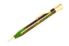 Antique Gold Filled & Green Brown Celluloid Mechanical Pencil picture