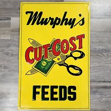 Vintage Murphy's Feeds Farm Sign Cut Cost 35 X 23