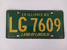 💥 1963 Illinois IL License Plate LG 7609 💥 picture