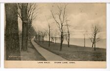 Lake Walk along Storm Lake 1907 - 1915 Storm Lake Iowa Postcard picture