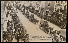 Vintage Postcard 1917-1940 Camp Lee, Parading in the Streets, Prince George, VA picture