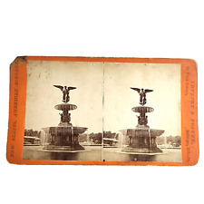 Antique Stereoview Card, Fountain Philadelphia Pa, By Lovejo & Foster picture