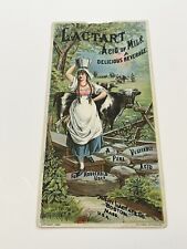 Lactart Acid Milk Trade Card Minneapolis MN Minnesota Quack Medicine Cow Maid picture