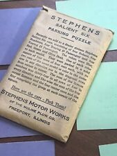 antique automobile Stephens Salient Six parking puzzle by Stephens Motor Works picture