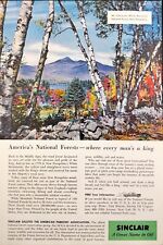 Sinclair Oil Salutes Forestry Association Mt Chocorua NH Vintage Print Ad 1956 picture
