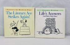 2pc Vintage Peanuts Snoopy Books Life’s Answers & Literally Ace Strikes Again picture