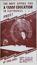 U.S. NAVY ELECTRONICS EDUCATION RECRUITMENT BROCHURE GUIDE VINTAGE POST WWII picture