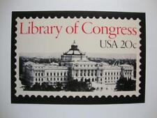 Railfans2 336) Postcard, Washington DC Library Of Congress Postage Stamp Replica picture