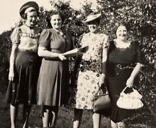 1941 Woman Ladies Fashion Dresses Hats Purses Tennessee Original Photo P11q26 picture