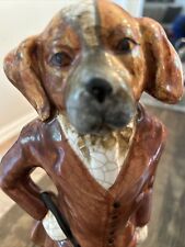 Vintage English master of the hunt hound dog statue Staffordshire Like 12.5 In picture