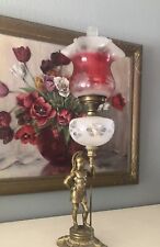 Antique Vintage Roman Soldier Brass Oil Lamp picture